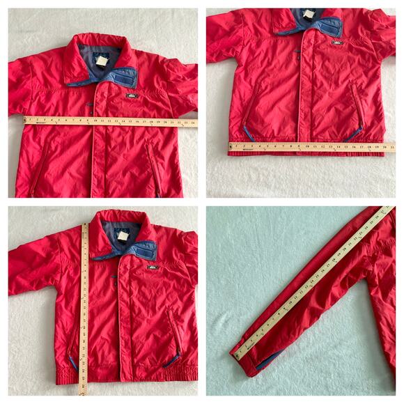 Vtg 80s Woolrich Mens Jacket Coat Red Blue Thinsulate Puffer Anorak Full Zip - Picture 10 of 10